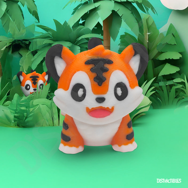 Distracties  Tiger - 3D Printed Articulated Toy Fidget Friend