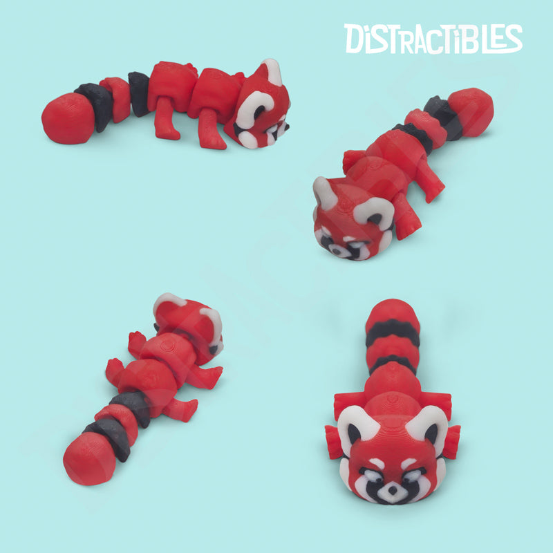 Distracties Red Panda - 3D Printed Articulated Toy Fidget Friend