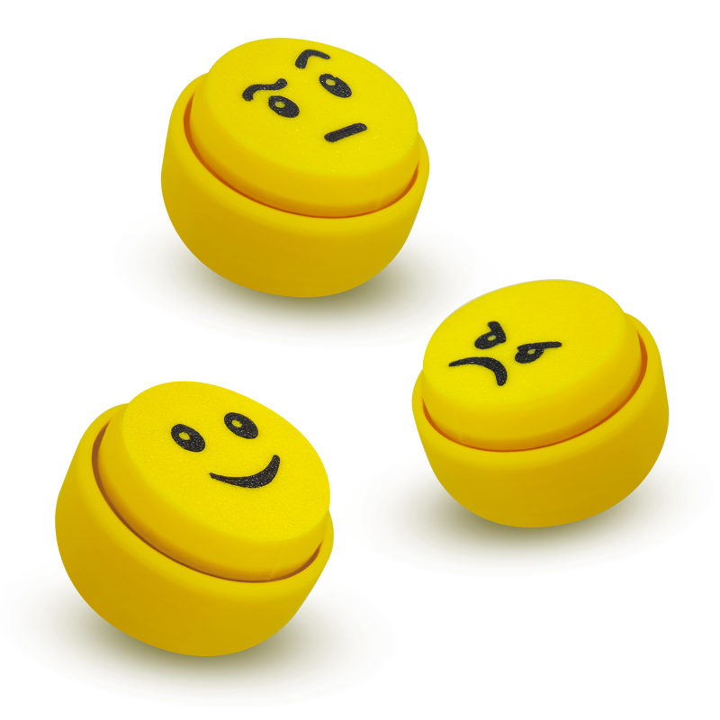 Emoji Fidget Clicker (3-Pack) – Ultra-Clicky Mechanical Switch, Stress & Anxiety Relief Toy