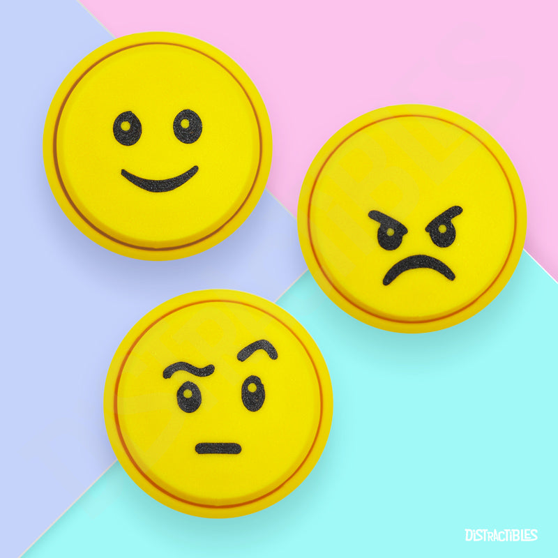 Emoji Fidget Clicker (3-Pack) – Ultra-Clicky Mechanical Switch, Stress & Anxiety Relief Toy